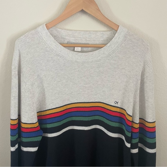 Outerknown Nostalgic Sweater Retro Inspired Stripes Size XL - Picture 4 of 9